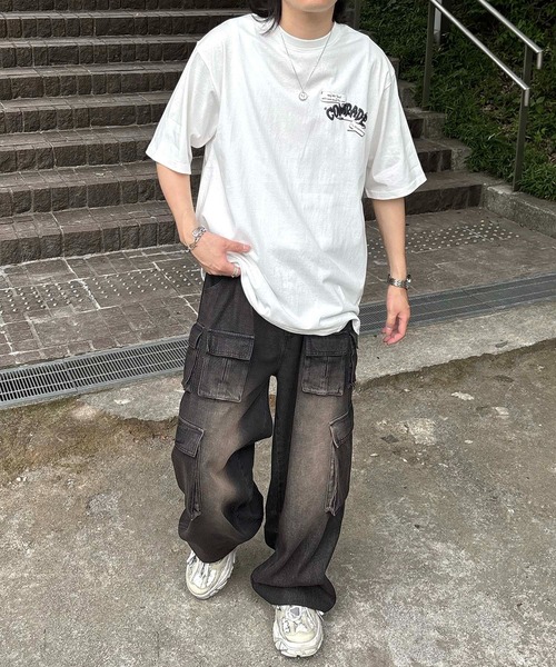 ILL'S(イルズ)の「ビッグシルエット ゴーストルミナス発泡バックプリント半袖Tシャツ カットソー メンズ レディース(Tシャツ/カットソー・メンズ・ホワイト/ホワイト系その他/グリーン系2/ピンク/ホワイト系その他2/ブラック系その他/ミント/ピンク系その他2/ブラック/ブラック系その他2・M/L)」の18枚目の写真