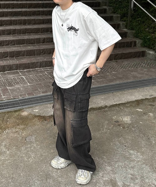 ILL'S(イルズ)の「ビッグシルエット ゴーストルミナス発泡バックプリント半袖Tシャツ カットソー メンズ レディース(Tシャツ/カットソー・メンズ・ホワイト/ホワイト系その他/グリーン系2/ピンク/ホワイト系その他2/ブラック系その他/ミント/ピンク系その他2/ブラック/ブラック系その他2・M/L)」の20枚目の写真