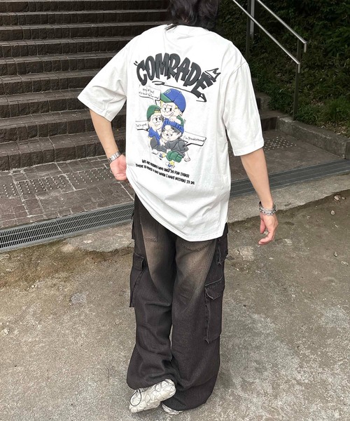 ILL'S(イルズ)の「ビッグシルエット ゴーストルミナス発泡バックプリント半袖Tシャツ カットソー メンズ レディース(Tシャツ/カットソー・メンズ・ホワイト/ホワイト系その他/グリーン系2/ピンク/ホワイト系その他2/ブラック系その他/ミント/ピンク系その他2/ブラック/ブラック系その他2・M/L)」の19枚目の写真