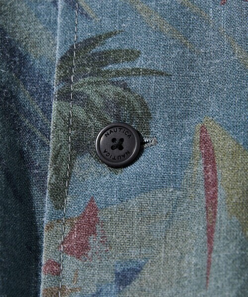 NAUTICA（ノーティカ）の「NAUTICA/ノーティカ ワイドシルエット フェード加工 アロハプリント オープンカラーシャツ ショートスリーブ（シャツ/ブラウス・メンズ・チャコールグレー/ネイビー・MEDIUM/LARGE/X-LARGE）」の6枚目の写真