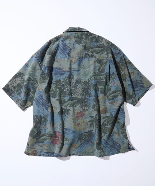 NAUTICA（ノーティカ）の「NAUTICA/ノーティカ ワイドシルエット フェード加工 アロハプリント オープンカラーシャツ ショートスリーブ（シャツ/ブラウス・メンズ・チャコールグレー/ネイビー・MEDIUM/LARGE/X-LARGE）」の11枚目の写真