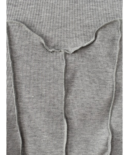 Reurie'(レウリィ)の「ビスチェメロウトップ/bustier mellow top 半袖 クロップド丈 シンプル カジュアル 韓国 Y2K ワンホン 大人カジュアル きれいめ(Tシャツ/カットソー・レディース・ブラック/グレー・FREE)」の7枚目の写真