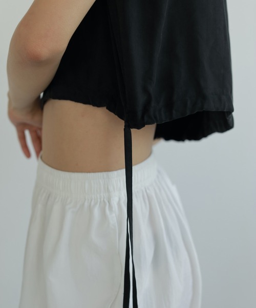 セール】Sleeveless Drawstring Tops（シャツ/ブラウス）｜anuke