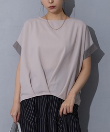 NICOLE white | 裾タックTシャツ(Tシャツ/カットソー)