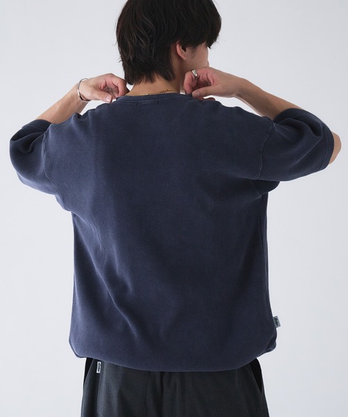 セール】Henry Neck Snow-Washed Thermal T / ヘンリーネック