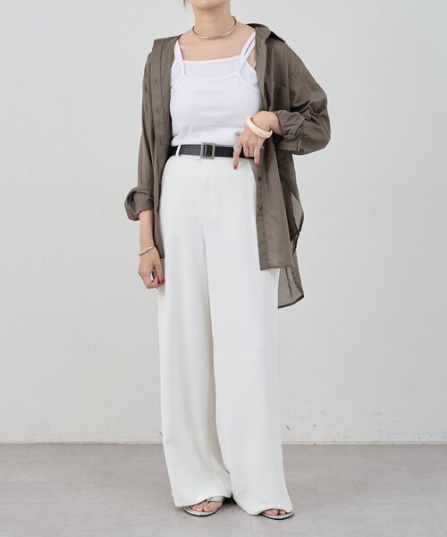 SHENERY（シーナリー）の「《みんなの欲しいが詰まった》サイドラインパンツ（その他パンツ・レディース・オフホワイト/ネイビー・40/38/36）」の9枚目の写真