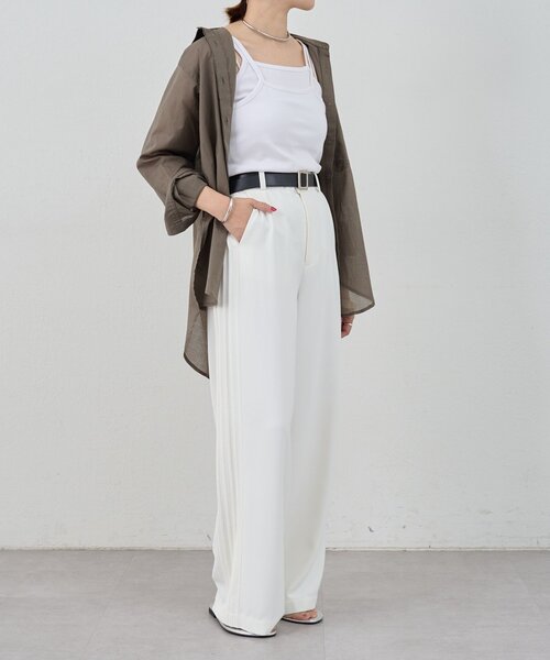 SHENERY（シーナリー）の「《みんなの欲しいが詰まった》サイドラインパンツ（その他パンツ・レディース・オフホワイト/ネイビー・40/38/36）」の16枚目の写真