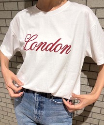 綿混ロゴプリントTシャツ カットソー