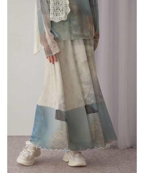 【merry jenny】dreamingメッシュフレアスカート dreamingメッシュフレアスカート（スカート）｜merry jenny
