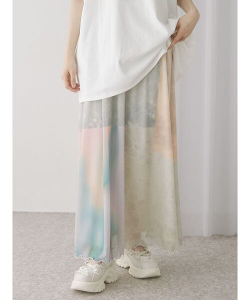 merry jenny（メリージェニー）の「dreamingメッシュフレアスカート（スカート・レディース・ピンク/グリーン・FREE）」の18枚目の写真