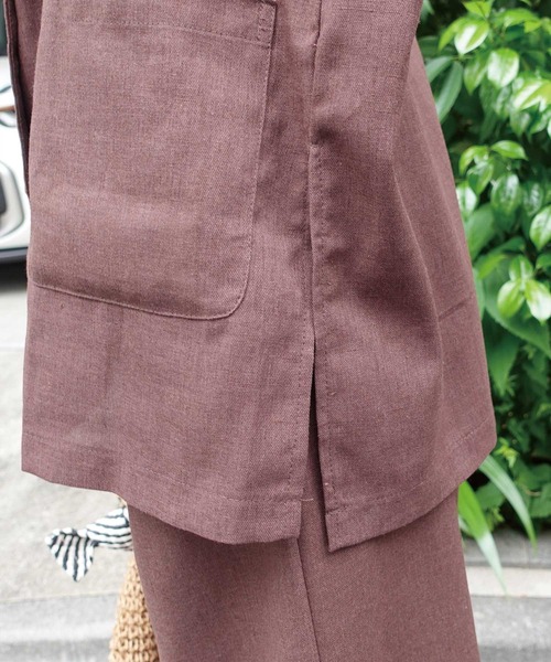 CORNERS by KR（コーナーズバイケーアール）の「【CORNERS by KR】リネンライクオーバーサイズベスト【セットアップ可能】（ベスト・レディース・ブラウン/ベージュ/ブラック・M）」の15枚目の写真