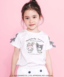 SLAP SLIP | 【マイメロディ＆クロミ×SLAPSLIP】キャラクタープリント編み上げリボンスリーブTシャツ(90~130cm)(Tシャツ/カットソー)
