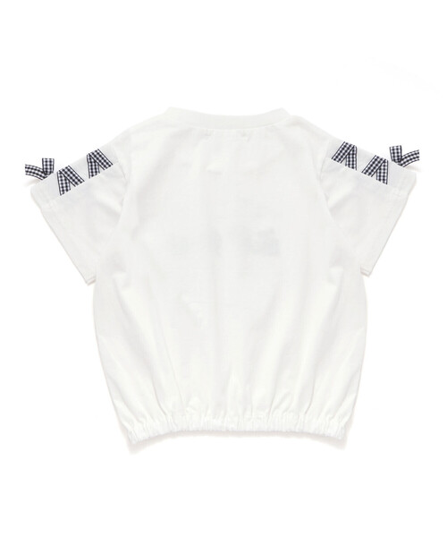 SLAP SLIP（スラップスリップ）の「【マイメロディ＆クロミ×SLAPSLIP】キャラクタープリント編み上げリボンスリーブTシャツ(90~130cm)（Tシャツ/カットソー・キッズ・パープル/オフホワイト/ピンク・110cm/130cm/120cm/90cm/100cm）」の14枚目の写真