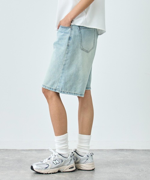 ANAP(アナップ)の「デニム ハーフパンツ(デニムパンツ・レディース・ブラック/ライトブルー・S/M)」の6枚目の写真