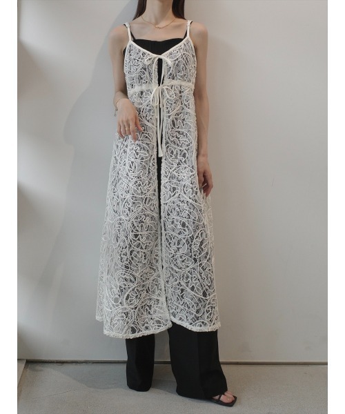 セール】ダブルリボンレースキャミドレス / アイボリー（ワンピース