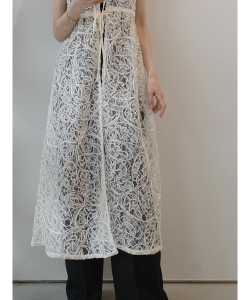 セール】ダブルリボンレースキャミドレス / アイボリー（ワンピース