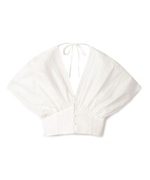 DES PRES | コットンナイロンジャガードオープンスリーブブラウス(シャツ/ブラウス)