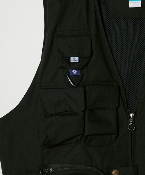 Columbia フィッシングベスト M 黒　現場　撮影 Columbia フィッシングベスト M 黒 現場 撮影