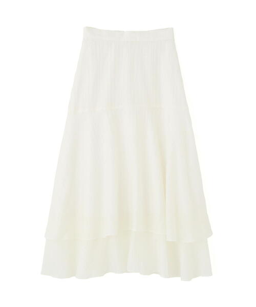 PROPORTION BODY DRESSING（プロポーションボディドレッシング）の「シアードビーティアードスカート / 1215220701（スカート・レディース・ホワイト/ブラウン/レッド・SMALL/MEDIUM）」の4枚目の写真