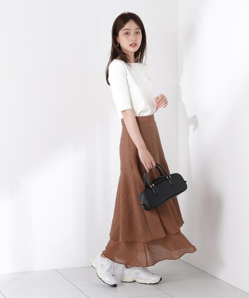 PROPORTION BODY DRESSING（プロポーションボディドレッシング）の「シアードビーティアードスカート / 1215220701（スカート・レディース・ホワイト/ブラウン/レッド・SMALL/MEDIUM）」の20枚目の写真