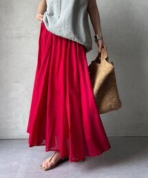 サーキュラースカート 赤 フレアスカート Swaying motion 通販