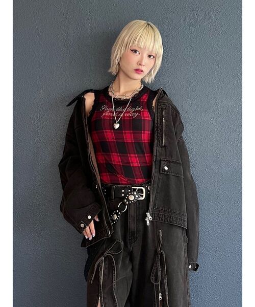 jouetie(ジュエティ)の「ルーズワークジャケット【セットアップ対応】(デニムジャケット・レディース・ブラック/ブルー/ベージュ・MEDIUM)」の13枚目の写真