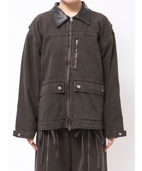 セール】ルーズワークジャケット【セットアップ対応】（デニム