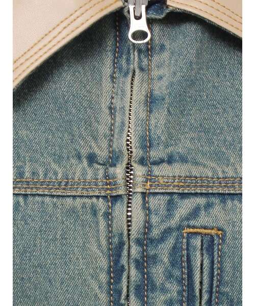 jouetie(ジュエティ)の「ルーズワークジャケット【セットアップ対応】(デニムジャケット・レディース・ブラック/ブルー/ベージュ・MEDIUM)」の5枚目の写真