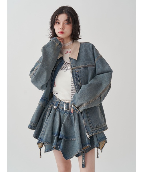 ルーズワークジャケット【セットアップ対応】（デニムジャケット