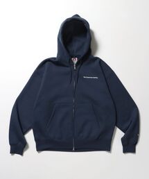 【BEN DAVIS(ベンデイビス)】HEAVY SWEAT ZIP HOODIE / パーカー ジップ ワンポイント 刺繍 裏起毛