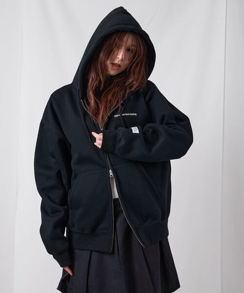 BEN DAVIS（ベンデイビス）の「【BEN DAVIS（ベンデイビス）】HEAVY SWEAT ZIP HOODIE / パーカー ジップ ワンポイント 刺繍 裏起毛（パーカー・メンズ・ブルーグレー/ブラック/バーガンディー/アッシュグレー/モカ・X-LARGE/LARGE/MEDIUM）」の8枚目の写真