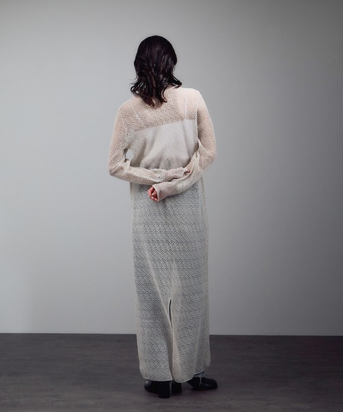 SALON adam et rope'(サロン アダム エ ロペ)の「レースシアーワンピース(ワンピース・レディース・ブラック/グレー・FREE)」の11枚目の写真