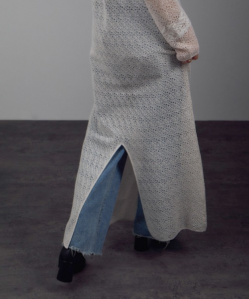 SALON adam et rope'(サロン アダム エ ロペ)の「レースシアーワンピース(ワンピース・レディース・ブラック/グレー・FREE)」の13枚目の写真