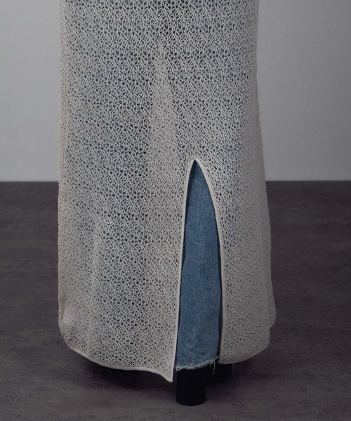 SALON adam et rope'(サロン アダム エ ロペ)の「レースシアーワンピース(ワンピース・レディース・ブラック/グレー・FREE)」の3枚目の写真