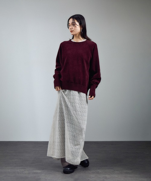 SALON adam et rope'(サロン アダム エ ロペ)の「レースシアーワンピース(ワンピース・レディース・ブラック/グレー・FREE)」の22枚目の写真