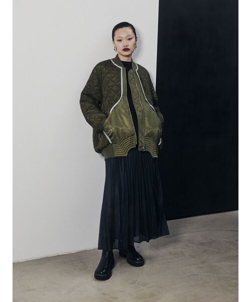 UN3D.（アンスリード）の「SHEER ORIGAMI PLEATS SK【セットアップ着用可能】 / シアーオリガミプリーツスカート（スカート・レディース・グレー/ブラック・38/36）」の9枚目の写真