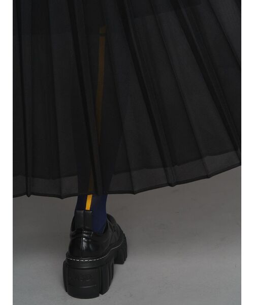 UN3D.（アンスリード）の「SHEER ORIGAMI PLEATS SK【セットアップ着用可能】 / シアーオリガミプリーツスカート（スカート・レディース・グレー/ブラック・38/36）」の16枚目の写真