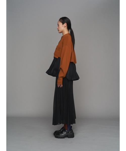 UN3D.（アンスリード）の「SHEER ORIGAMI PLEATS SK【セットアップ着用可能】 / シアーオリガミプリーツスカート（スカート・レディース・グレー/ブラック・38/36）」の6枚目の写真