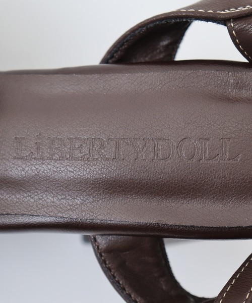 LibertyDoll(リバティードール)の「LIBERTYDOLL ステッチクロスベルト ヒールサンダル(サンダル・レディース・ブラウン/ブラック/アイボリー/ブルー系その他・L/LL/S/M)」の5枚目の写真