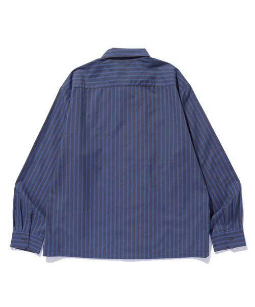 XLARGE（エクストララージ）の「STRIPE WORK SHIRT（シャツ/ブラウス・メンズ・ブルー/オリーブ・S/M/L/XL）」の8枚目の写真