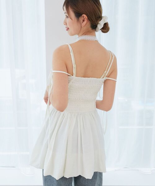 MAJESTIC LEGON（マジェスティックレゴン）の「レースチョーカーセットバルーンミニワンピ（ワンピース・レディース・ブラック/ホワイト系その他/オフホワイト・MEDIUM）」の10枚目の写真