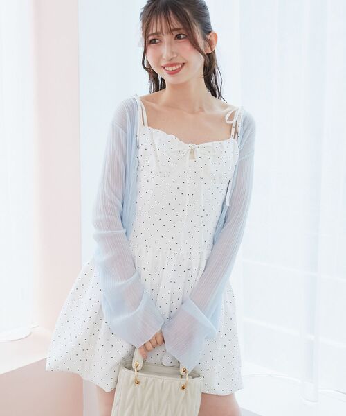 MAJESTIC LEGON（マジェスティックレゴン）の「レースチョーカーセットバルーンミニワンピ（ワンピース・レディース・ブラック/ホワイト系その他/オフホワイト・MEDIUM）」の15枚目の写真