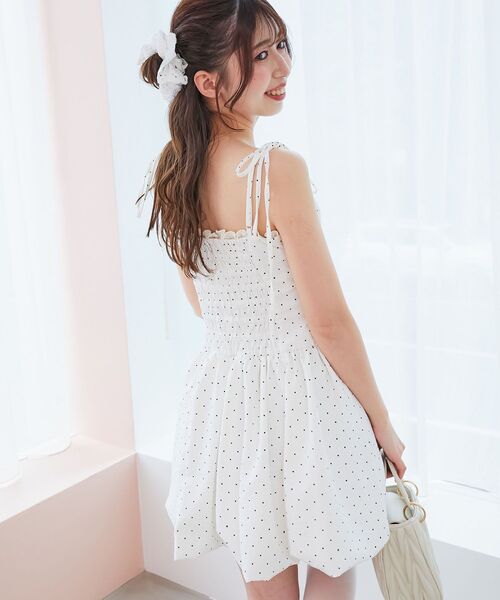 MAJESTIC LEGON（マジェスティックレゴン）の「レースチョーカーセットバルーンミニワンピ（ワンピース・レディース・ブラック/ホワイト系その他/オフホワイト・MEDIUM）」の18枚目の写真