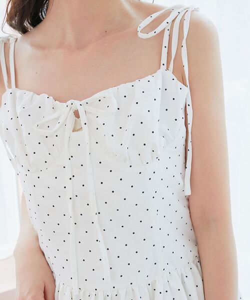 MAJESTIC LEGON（マジェスティックレゴン）の「レースチョーカーセットバルーンミニワンピ（ワンピース・レディース・ブラック/ホワイト系その他/オフホワイト・MEDIUM）」の19枚目の写真