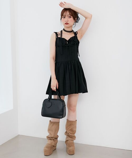 MAJESTIC LEGON（マジェスティックレゴン）の「レースチョーカーセットバルーンミニワンピ（ワンピース・レディース・ブラック/ホワイト系その他/オフホワイト・MEDIUM）」の21枚目の写真