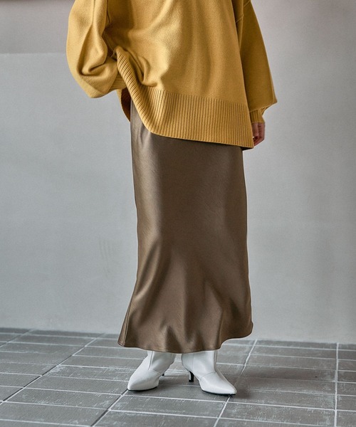 ストレッチサテンスカート 497324（スカート）｜LEPSIM（レプシィム