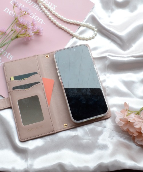 CECIL McBEE（セシルマクビー）の「マルチ手帳 セシルマクビー [マグネット式/キルティング] 手帳ケース 各機種対応（スマホケース/カバー・レディース・スモークピンク/モカ/グレー/ブラック/ベージュ・M/L）」の14枚目の写真