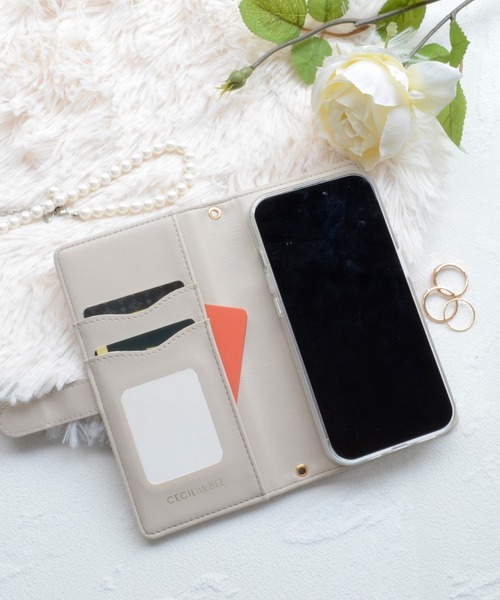 CECIL McBEE（セシルマクビー）の「マルチ手帳 セシルマクビー [マグネット式/キルティング] 手帳ケース 各機種対応（スマホケース/カバー・レディース・スモークピンク/モカ/グレー/ブラック/ベージュ・M/L）」の12枚目の写真