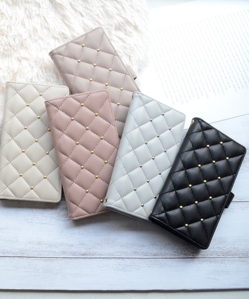 CECIL McBEE（セシルマクビー）の「マルチ手帳 セシルマクビー [マグネット式/キルティング] 手帳ケース 各機種対応（スマホケース/カバー・レディース・スモークピンク/モカ/グレー/ブラック/ベージュ・M/L）」の7枚目の写真