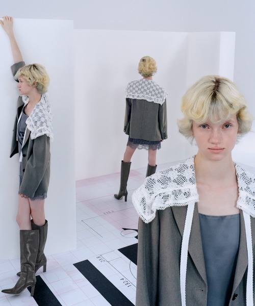 レースカラーテーラードジャケット（テーラードジャケット）｜SNIDEL